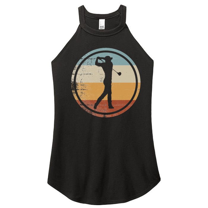 Retro Vintage Golfer Design Golf coach Women's Perfect Tri Rocker Tank