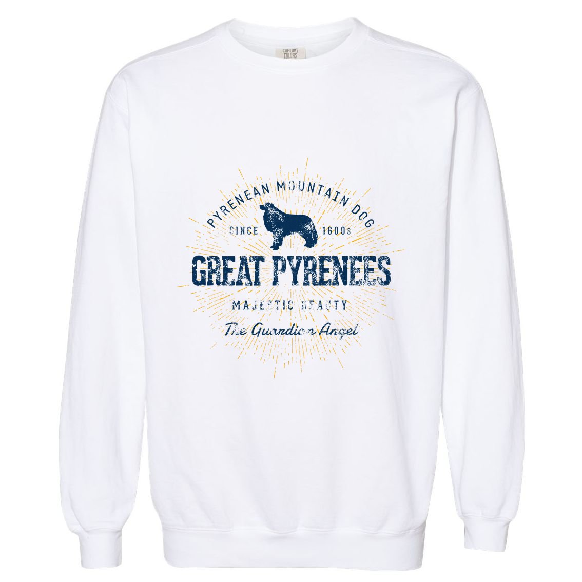 Retro Vintage Great Pyrenees Garment-Dyed Sweatshirt
