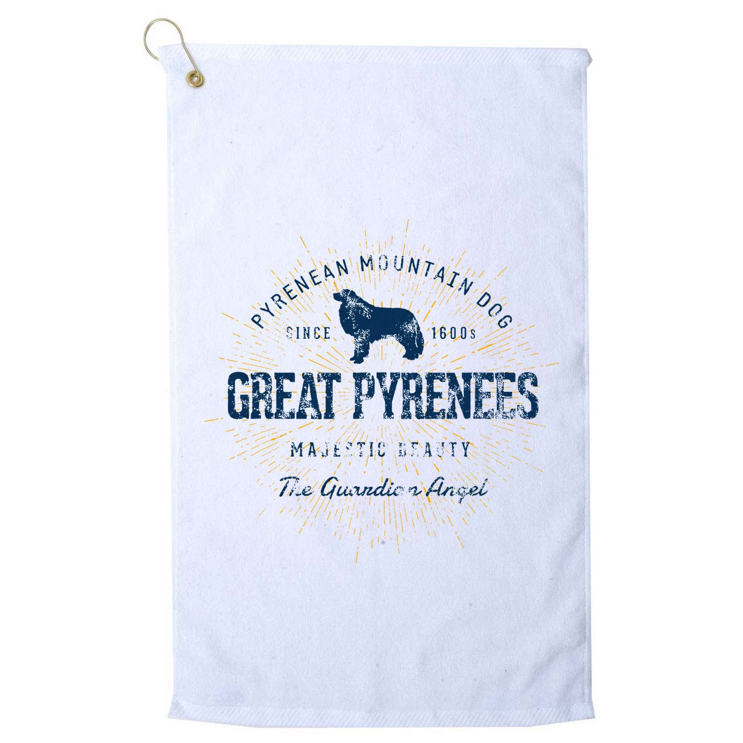 Retro Vintage Great Pyrenees Golf Towel
