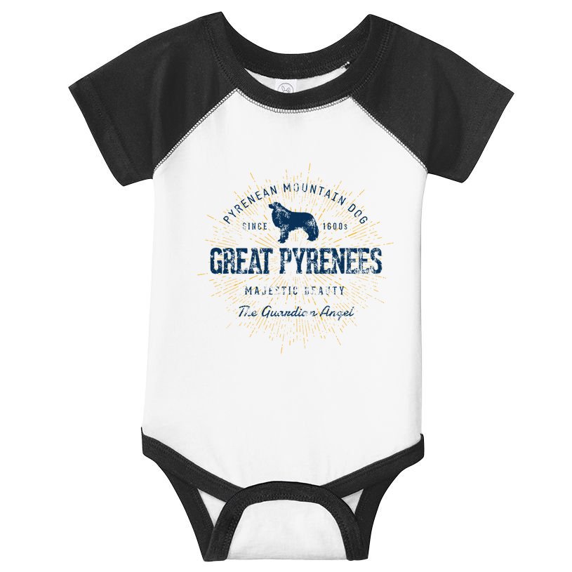 Retro Vintage Great Pyrenees Infant Baby Jersey Bodysuit