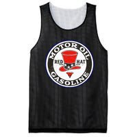 Retro Vintage Gas Station Red Hat Motor Oil Car Bikes Garage Mesh Reversible Basketball Jersey Tank