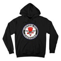 Retro Vintage Gas Station Red Hat Motor Oil Car Bikes Garage Tall Hoodie