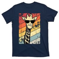 Retro Vintage Giraffe Sunglasses Gift Funny Animal Lover T-Shirt