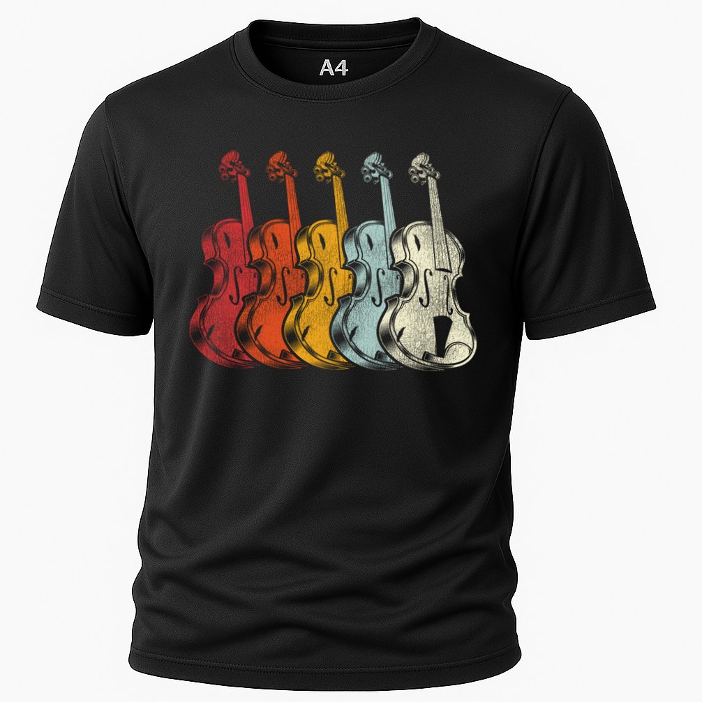 Retro Violin Gift Cooling Performance Crew T-Shirt