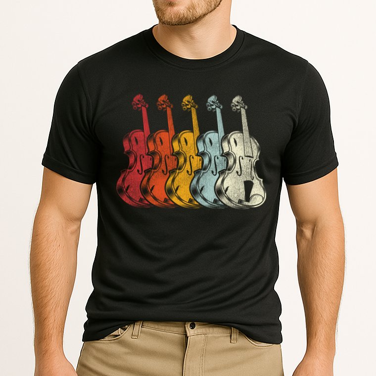 Retro Violin Gift Cooling Performance Crew T-Shirt