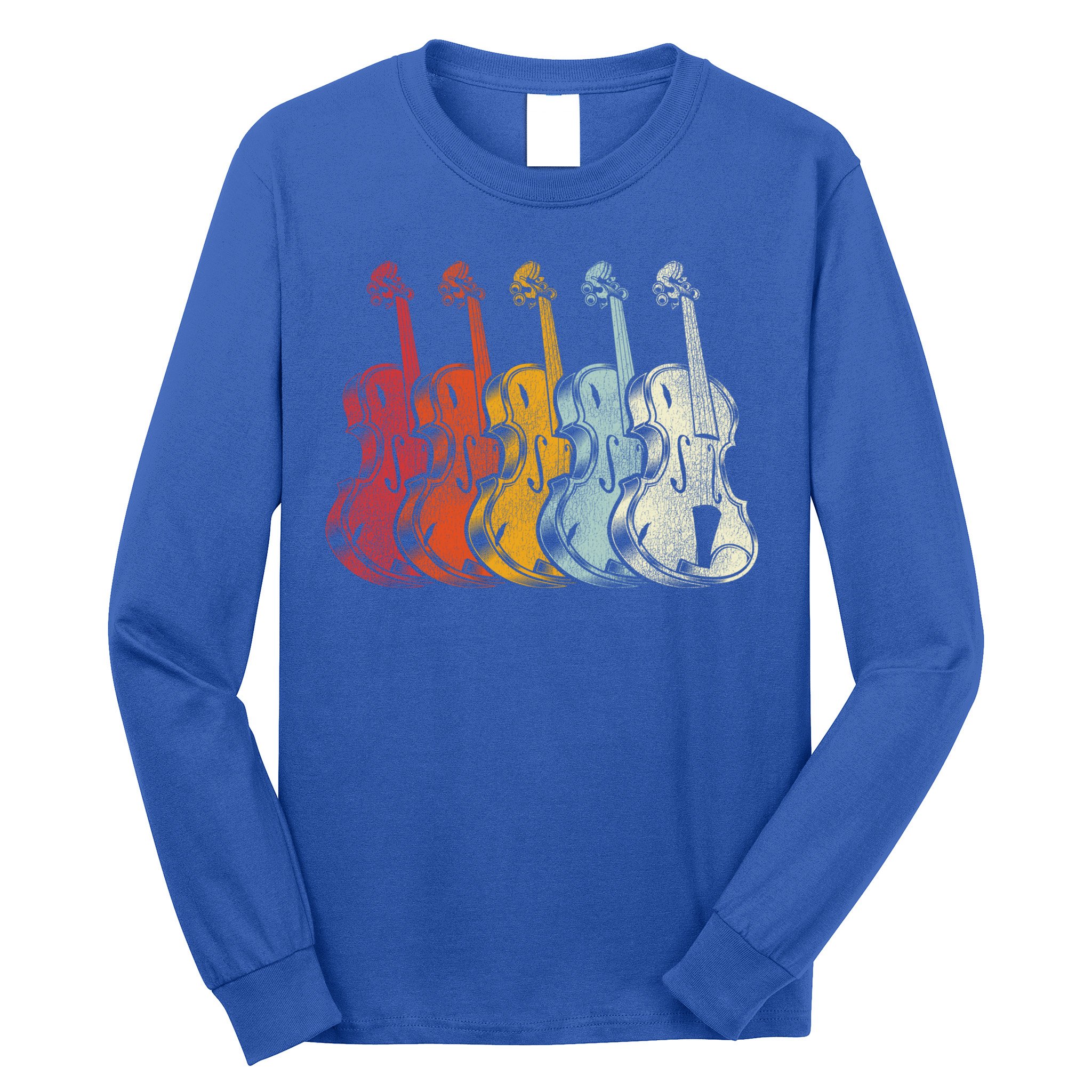 Retro Violin Gift Long Sleeve Shirt