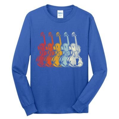 Retro Violin Gift Tall Long Sleeve T-Shirt