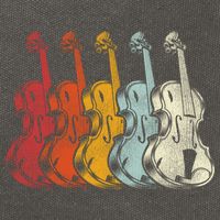 Retro Violin Gift Cotton Canvas Backpack