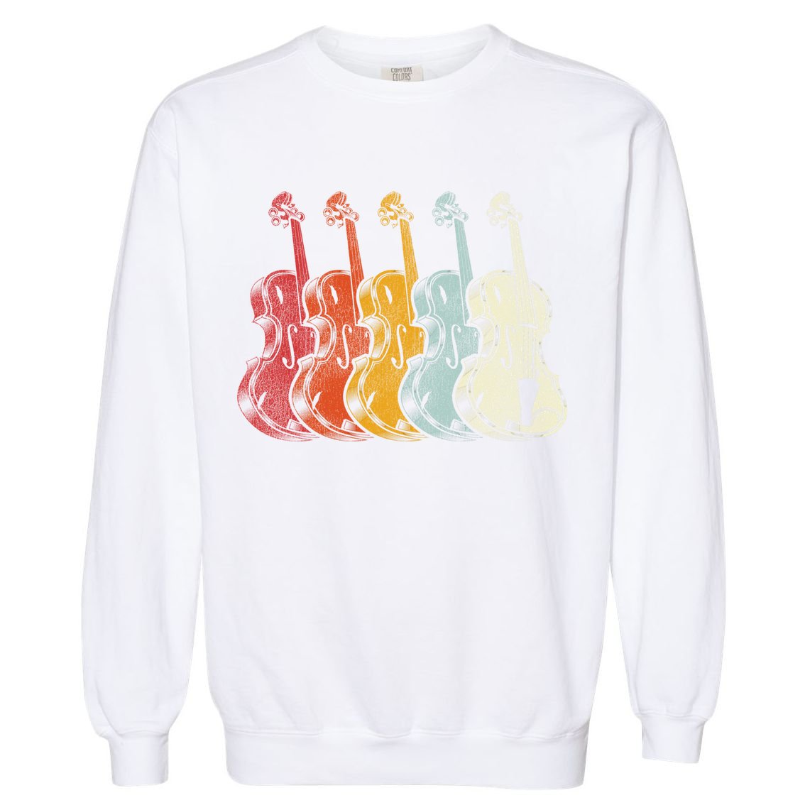 Retro Violin Gift Garment-Dyed Sweatshirt