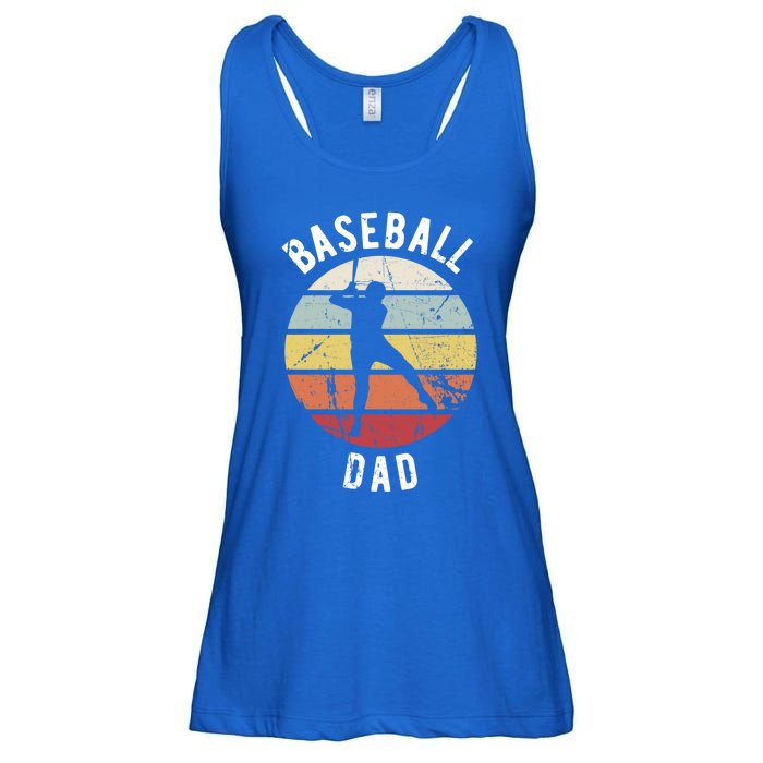 Retro Vintage Gift Sports Fan Gift Funny Baseball Dad Great Gift Ladies Essential Flowy Tank