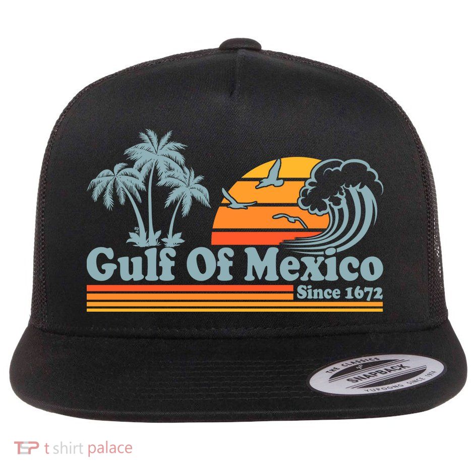 Retro Vintage Gulf Of Mexico Since 1672 Flatbill Hat