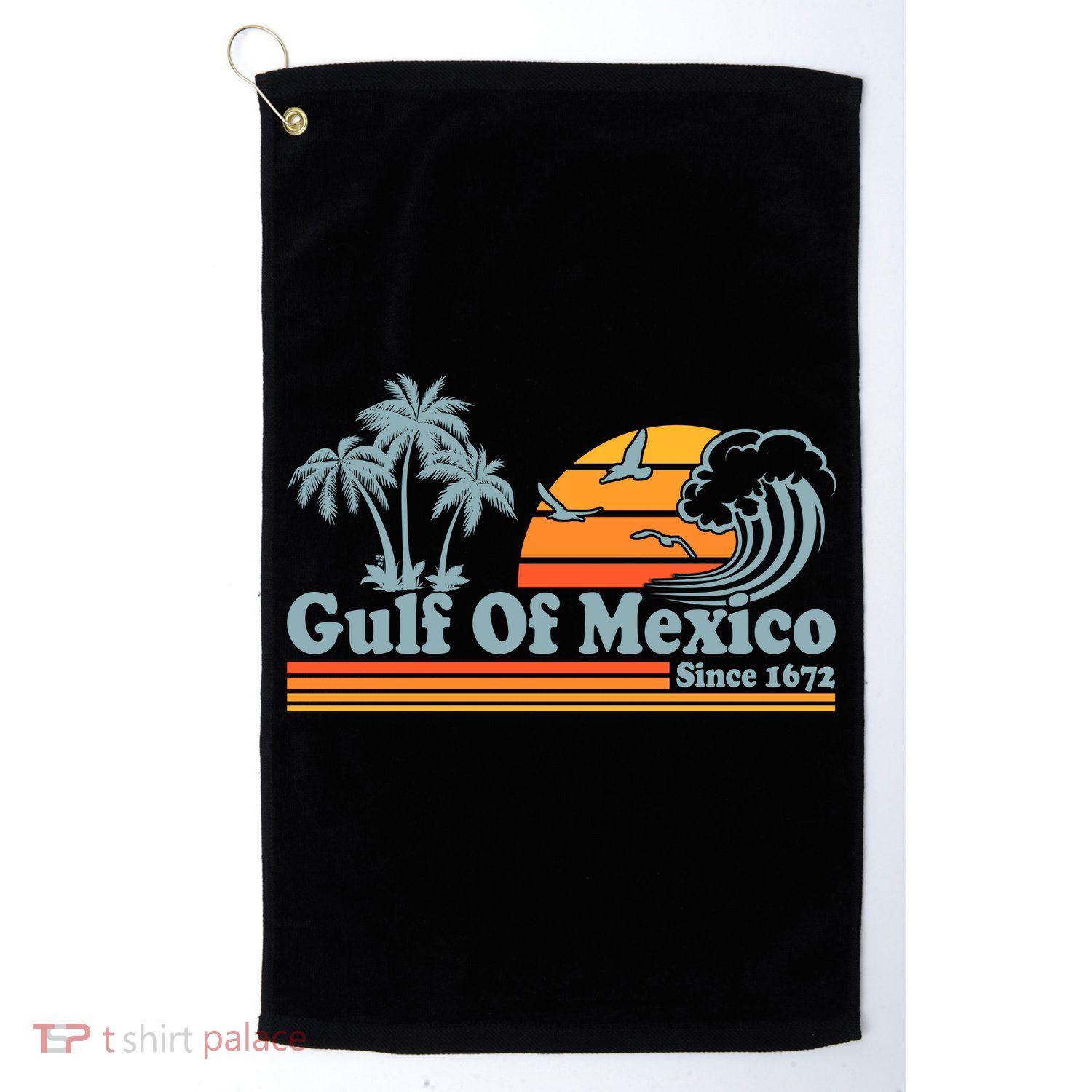 Retro Vintage Gulf Of Mexico Since 1672 Golf Towel