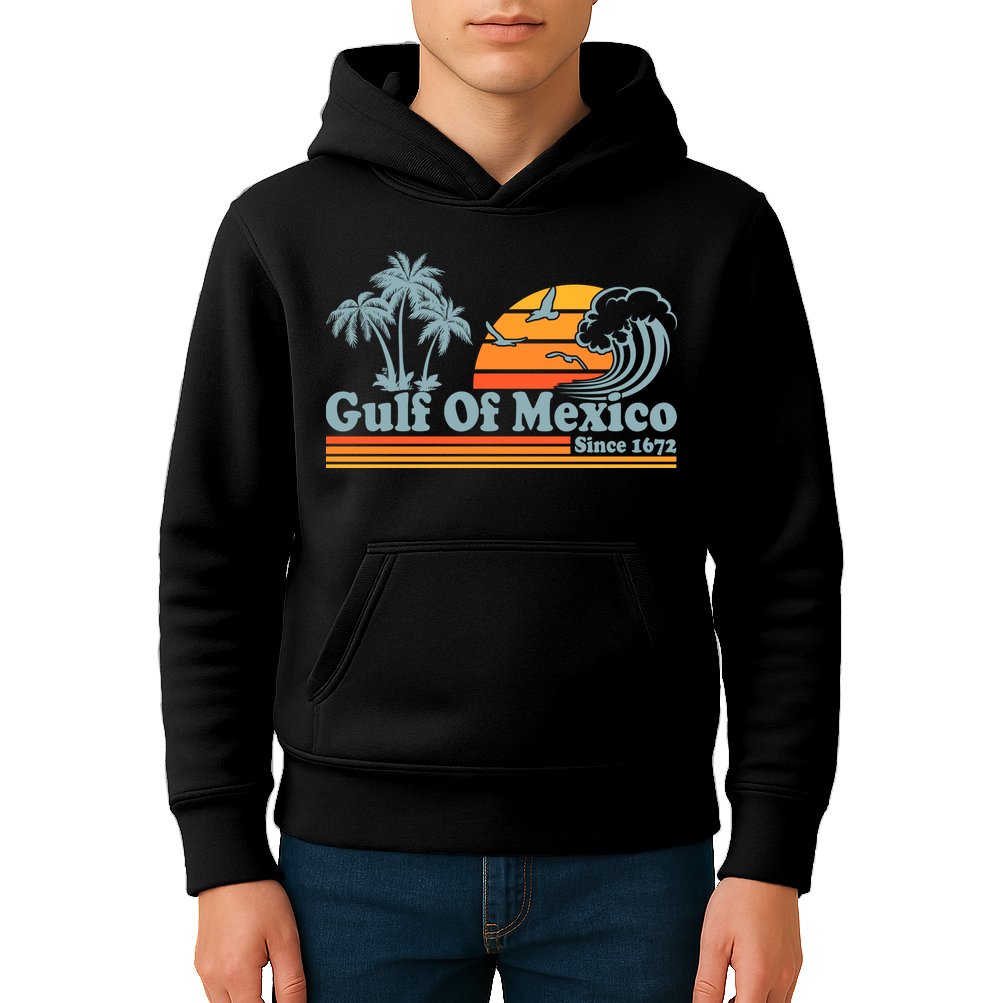 Retro Vintage Gulf Of Mexico Since 1672 Kids Hoodie