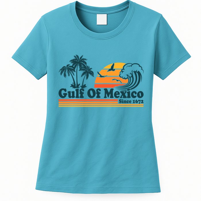 Retro Vintage Gulf Of Mexico Since 1672 Womens T-Shirt