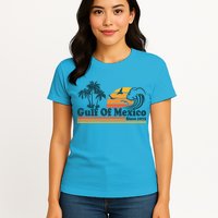 Retro Vintage Gulf Of Mexico Since 1672 Womens T-Shirt