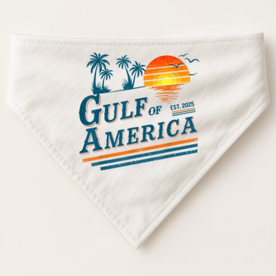 Retro Vintage Gulf Of US America 2025 American Gifts USA-Made Doggie Bandana