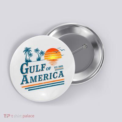 Retro Vintage Gulf Of US America 2025 American Gifts Button