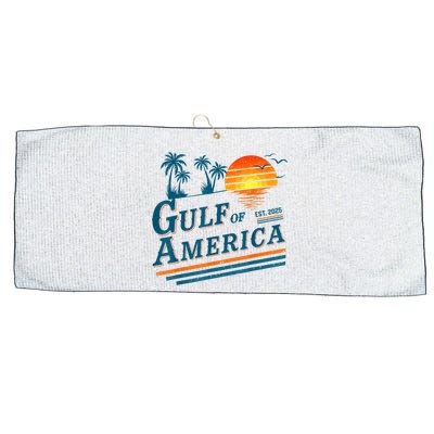 Retro Vintage Gulf Of US America 2025 American Gifts Large Microfiber Waffle Golf Towel