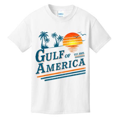 Retro Vintage Gulf Of US America 2025 American Gifts Kids T-Shirt
