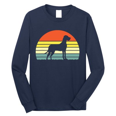 Retro Vintage Great Dane Dog Gifts For Men Women Kids Long Sleeve Shirt