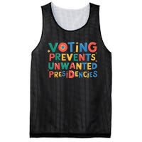 Retro Vintage Groovy Voting Prevents Unwanted Presidencies Mesh Reversible Basketball Jersey Tank