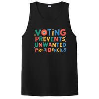 Retro Vintage Groovy Voting Prevents Unwanted Presidencies PosiCharge Competitor Tank