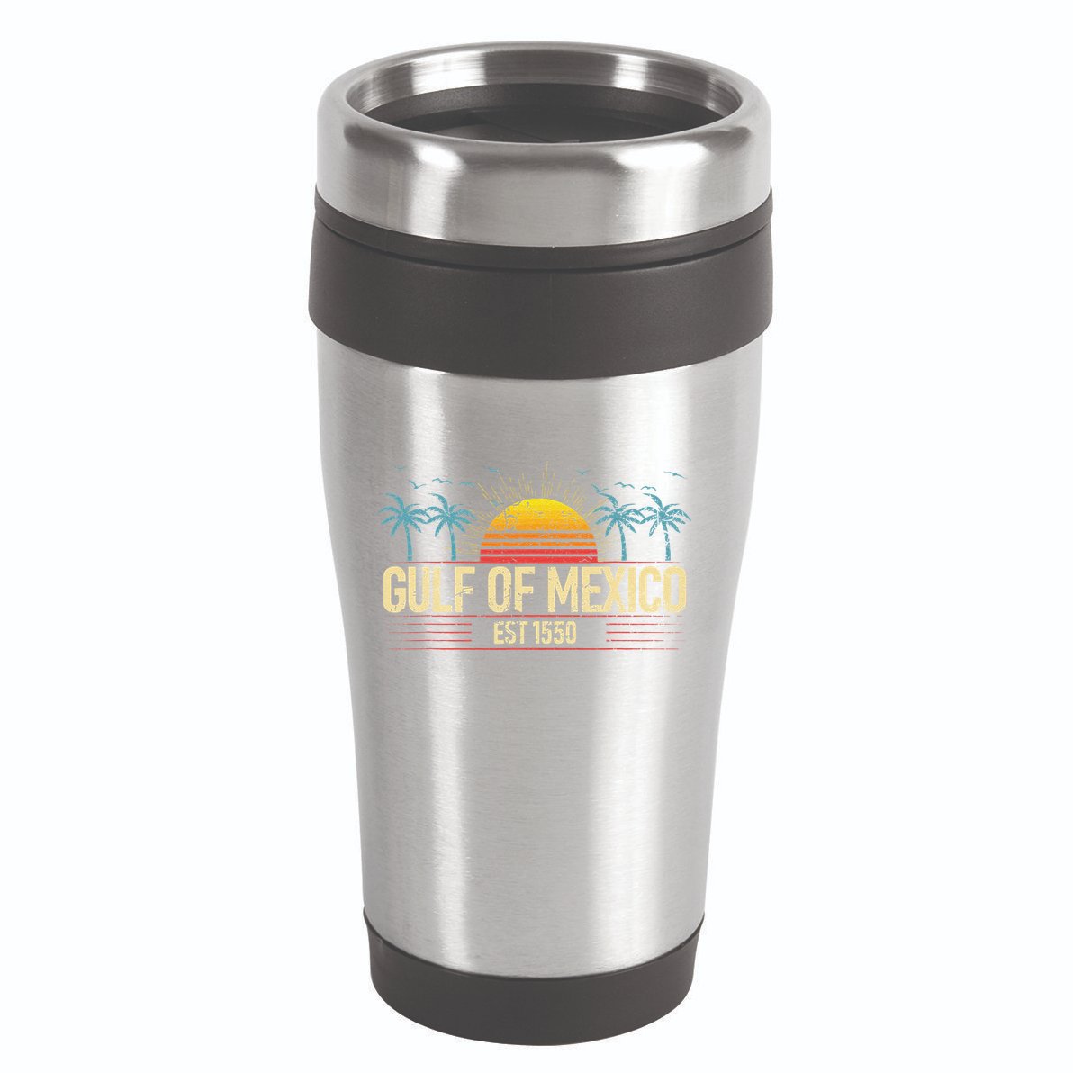 Retro Vintage Gulf of Mexico Beach Women 16oz Travel Tumbler