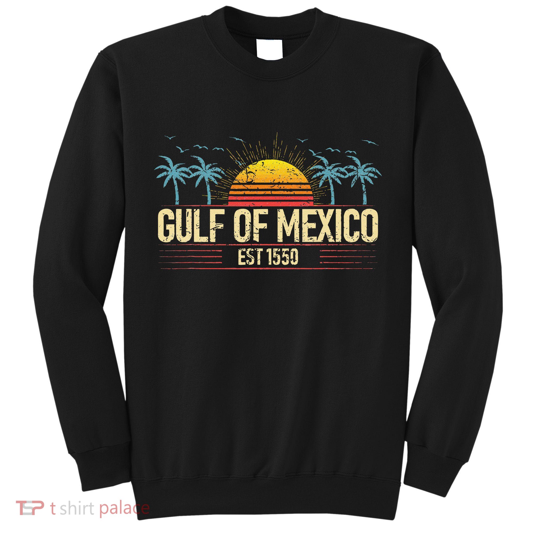 Retro Vintage Gulf of Mexico Beach Women Tall Sweatshirt