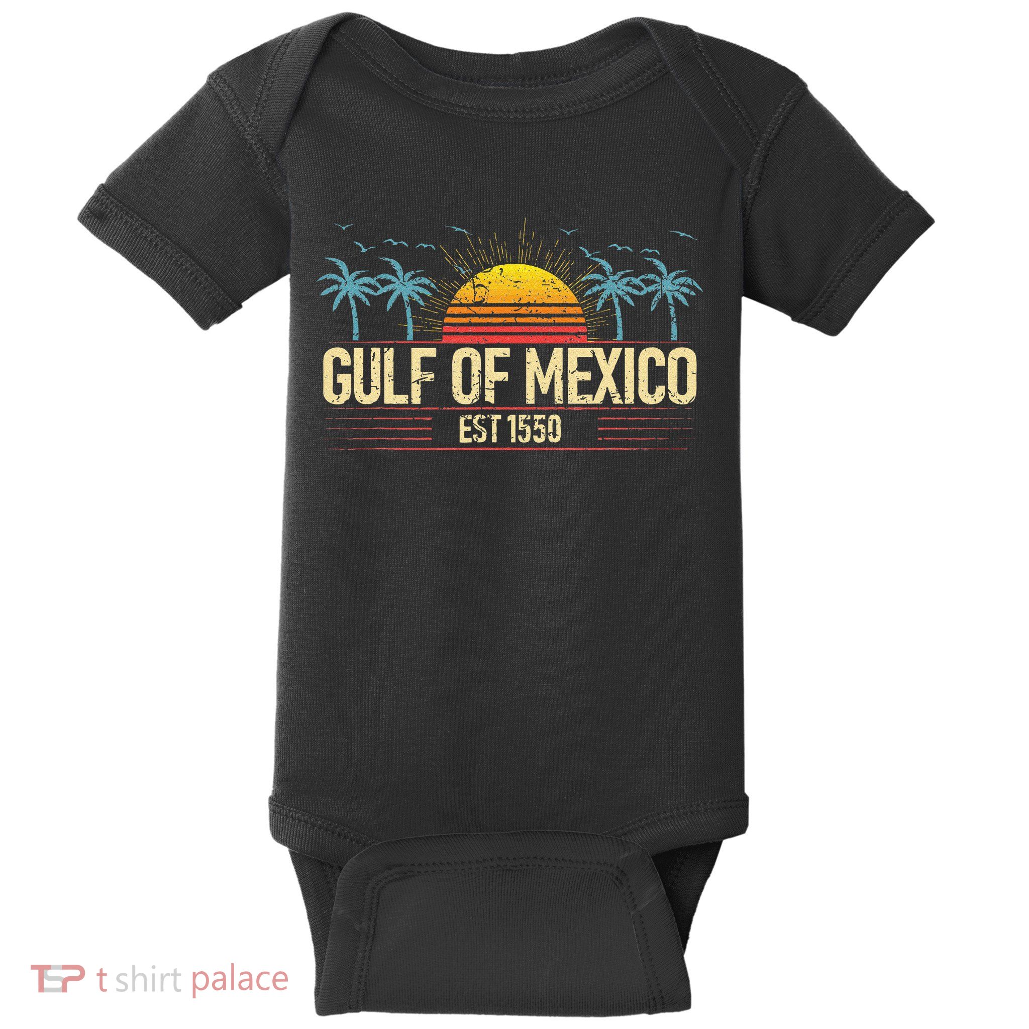 Retro Vintage Gulf of Mexico Beach Women Baby Bodysuit