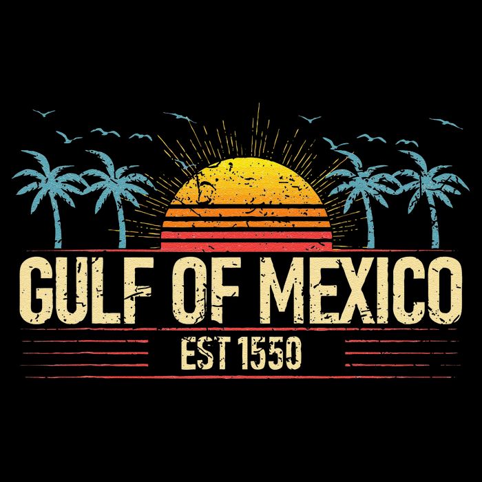 Retro Vintage Gulf of Mexico Beach Women Tank Top