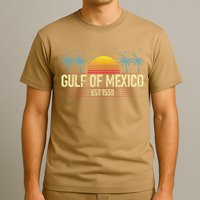 Retro Vintage Gulf of Mexico Beach Women T-Shirt