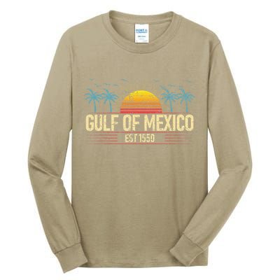 Retro Vintage Gulf of Mexico Beach Women Tall Long Sleeve T-Shirt