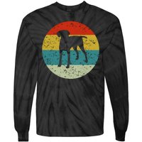 Retro Vintage German Shorthaired Pointer Tie-Dye Long Sleeve Shirt