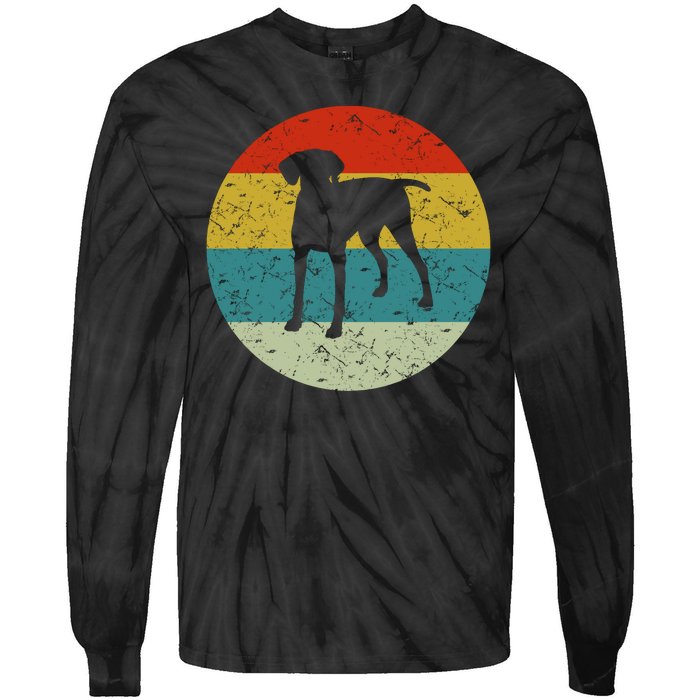 Retro Vintage German Shorthaired Pointer Tie-Dye Long Sleeve Shirt