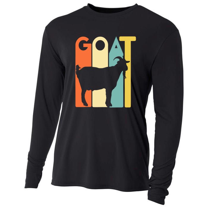 Retro Vintage Goat Tee Animal Funny Goats Lover Cooling Performance Long Sleeve Crew