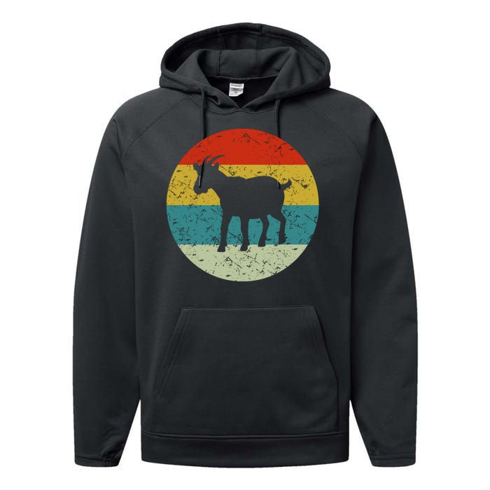 Retro Vintage Goat Performance Fleece Hoodie