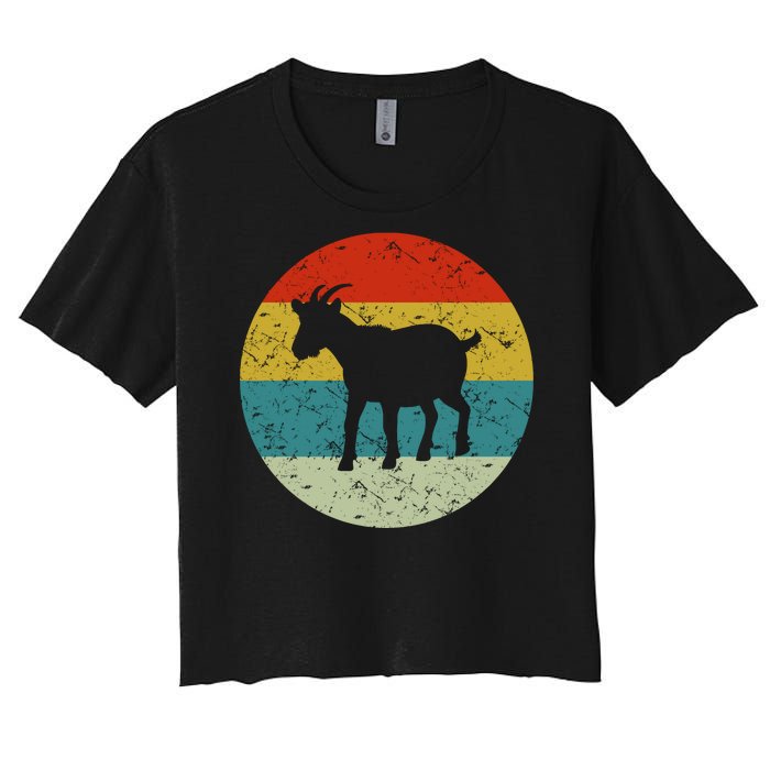 Retro Vintage Goat Women's Crop Top Tee