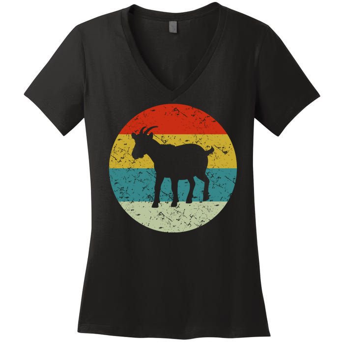 Retro Vintage Goat Women's V-Neck T-Shirt