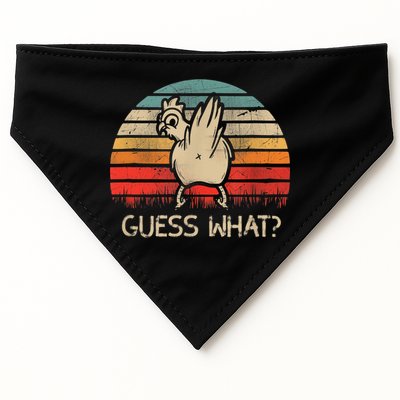 Retro Vintage Guess What Chicken Butt Funny Gift USA-Made Doggie Bandana