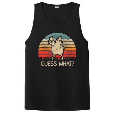 Retro Vintage Guess What Chicken Butt Funny Gift PosiCharge Competitor Tank