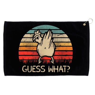 Retro Vintage Guess What Chicken Butt Funny Gift Grommeted Golf Towel