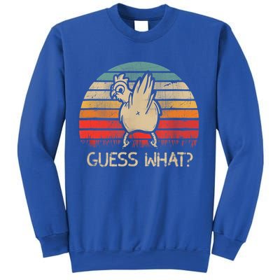 Retro Vintage Guess What Chicken Butt Funny Gift Sweatshirt