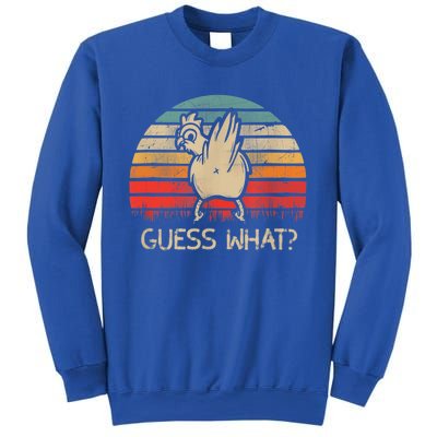 Retro Vintage Guess What Chicken Butt Funny Gift Sweatshirt