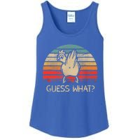 Retro Vintage Guess What Chicken Butt Funny Gift Ladies Essential Tank