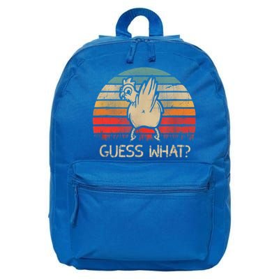 Retro Vintage Guess What Chicken Butt Funny Gift 16 in Basic Backpack