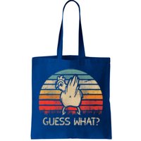 Retro Vintage Guess What Chicken Butt Funny Gift Tote Bag