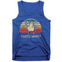 Retro Vintage Guess What Chicken Butt Funny Gift Tank Top