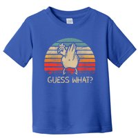 Retro Vintage Guess What Chicken Butt Funny Gift Toddler T-Shirt