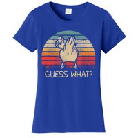 Retro Vintage Guess What Chicken Butt Funny Gift Women's T-Shirt