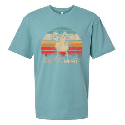 Retro Vintage Guess What Chicken Butt Funny Gift Sueded Cloud Jersey T-Shirt